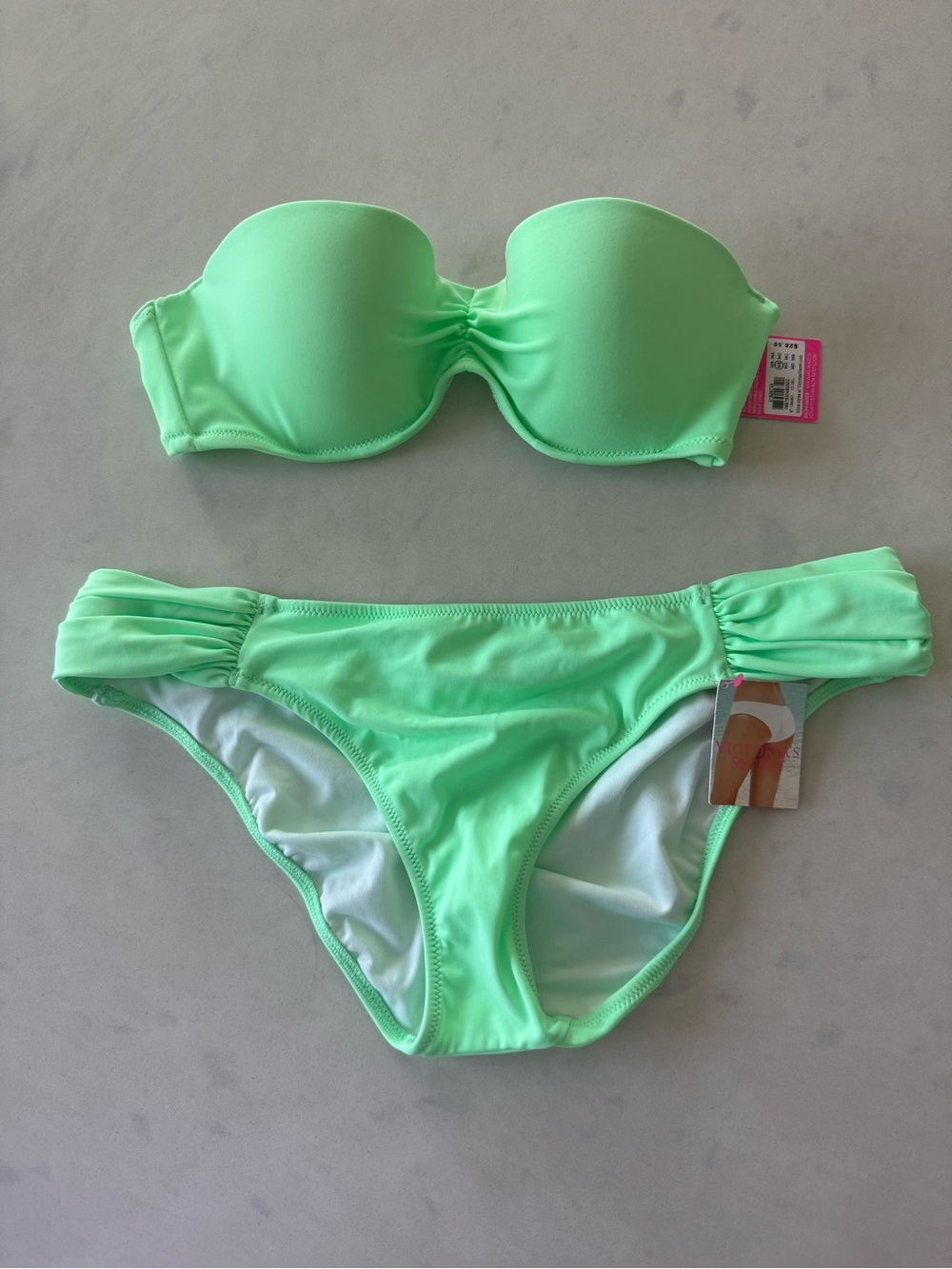 Victoria's Secret Neon Mint Underwire Push-Up Bikini Set-NWT (34B, Medium)